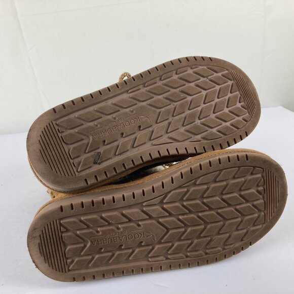 Koolaburra by Ugg Girls Sz 1 Brown Suede Sherpa Lined Ankle Boots Winter Snow - Picture 7 of 7